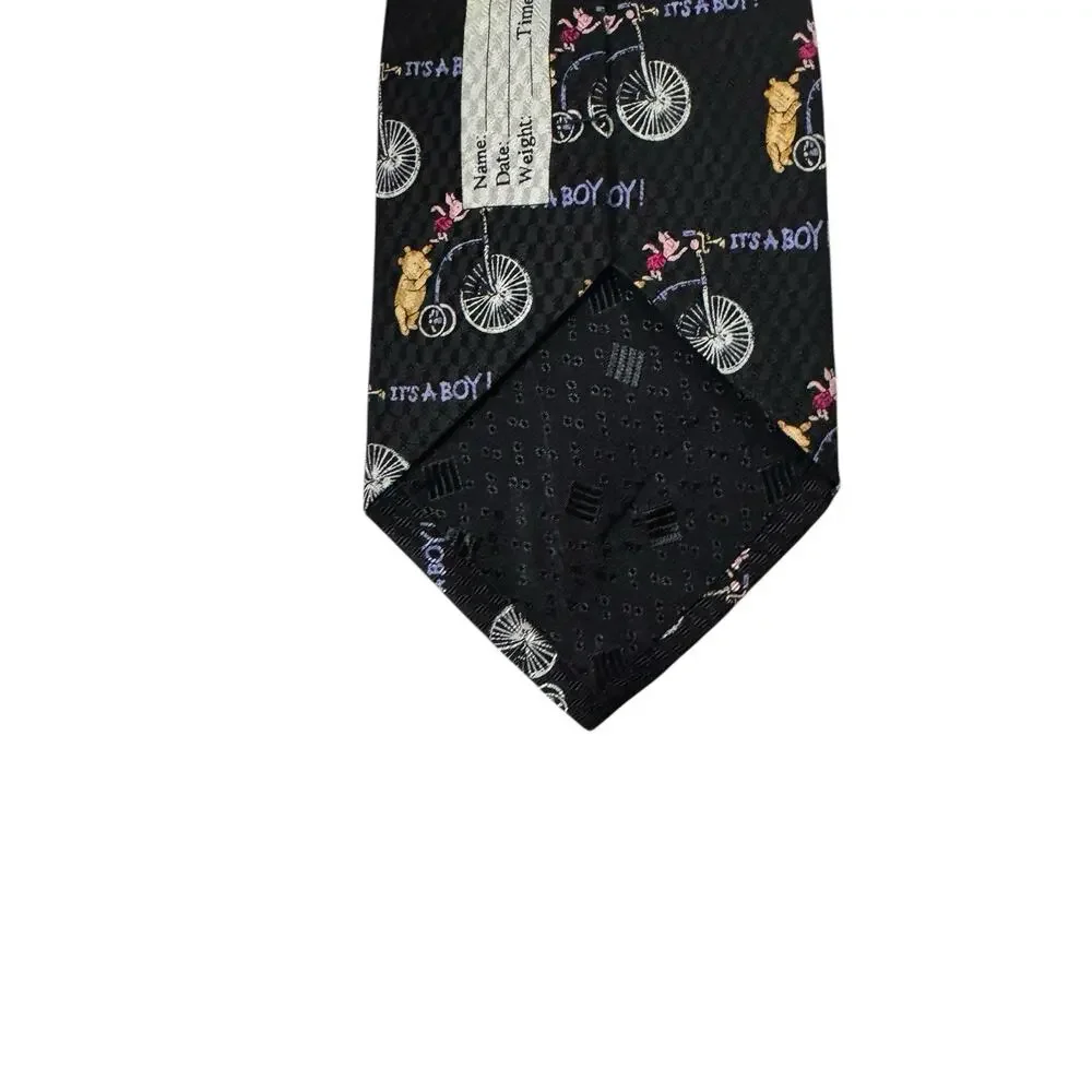 Disney Classic Pooh Piglet It’s A Boy Vintage Necktie Winnie The Pooh